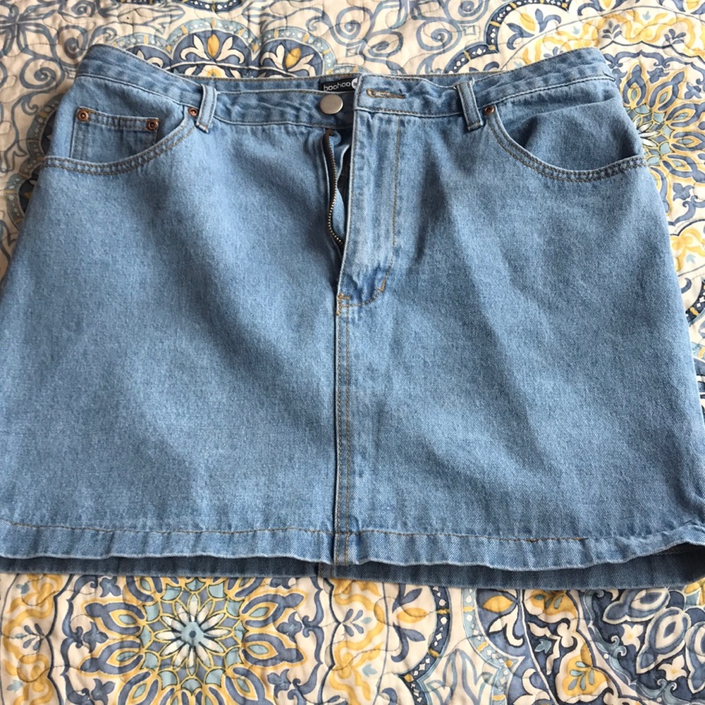 boohoo Jean Skirt